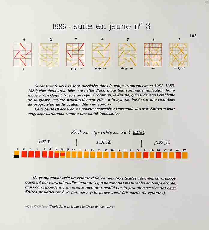 ALBERT AYME - Suite en Jaune n° 3  à la Gloire de Van Gogh - 1986